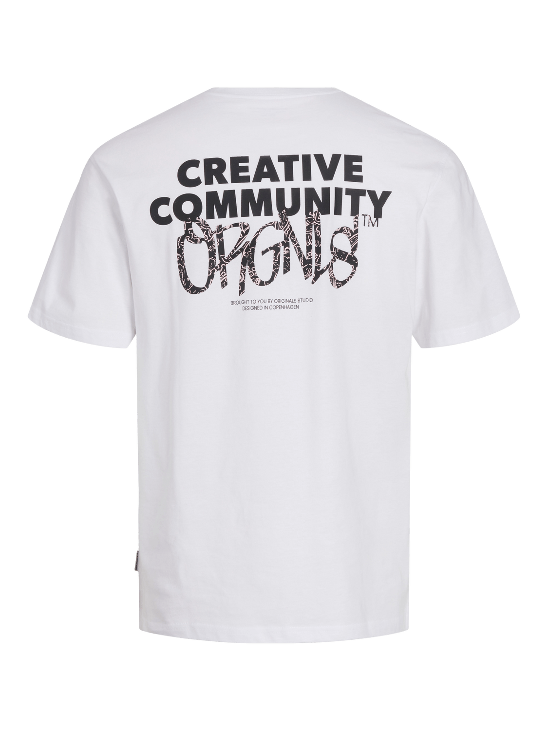 Camiseta con logo blanco - JORBUSHWICK BACKSCRIPT TEE SS CN LN