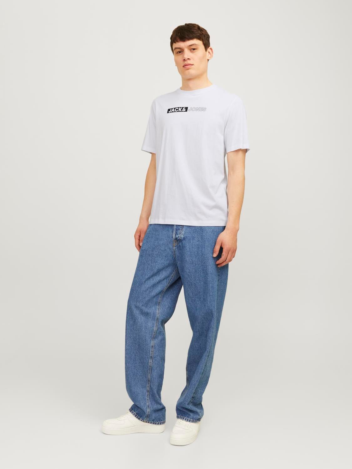 Camiseta con logo blanca - JJECORP LOGO TEE PLAY SS O-NECK NOOS