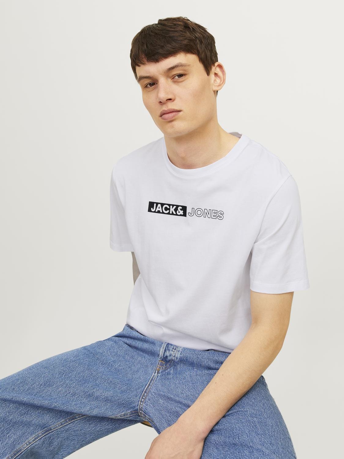 Camiseta con logo blanca - JJECORP LOGO TEE PLAY SS O-NECK NOOS