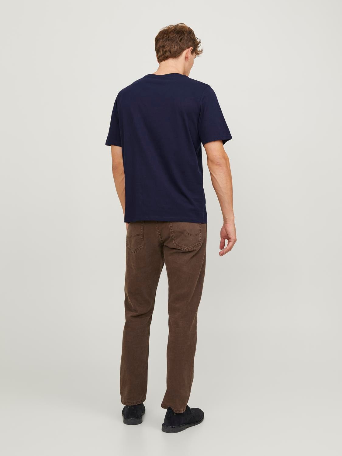 Camiseta de manga corta azul oscuro - JJEPAULOS TEE SS CREW NECK NOOS