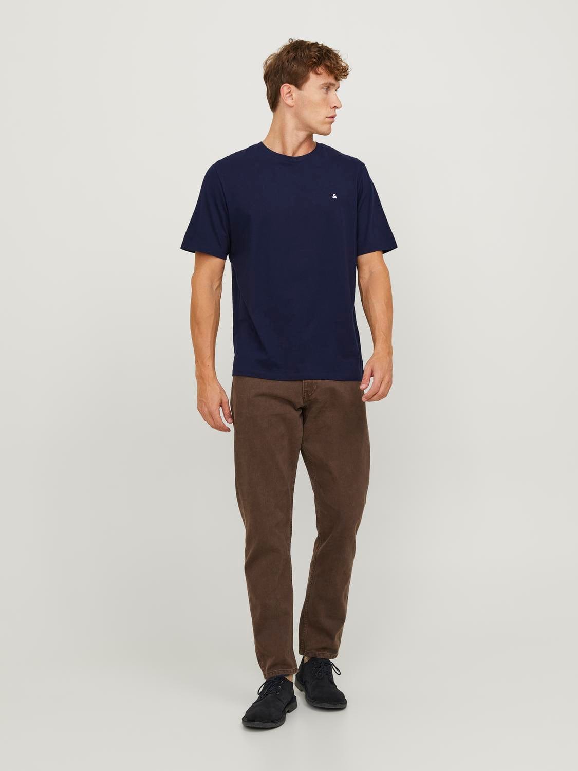 Camiseta de manga corta azul oscuro - JJEPAULOS TEE SS CREW NECK NOOS