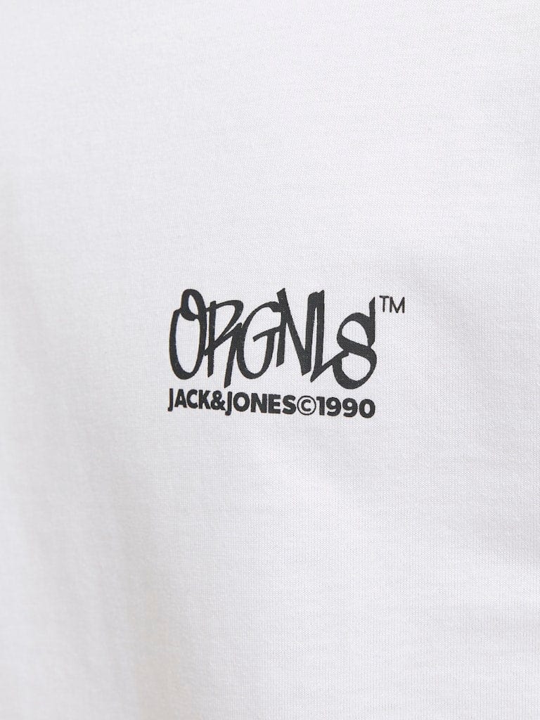 Camiseta con logo blanco - JORBUSHWICK BACKSCRIPT TEE SS CN LN