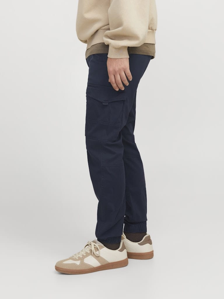 Pantalón Cargo Slim Azul Marino - JJIPAUL JJFLAKE AKM 542 NAVY BLAZER NOOS