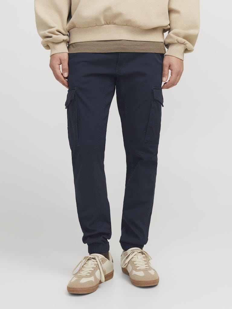 Pantalón Cargo Slim Azul Marino - JJIPAUL JJFLAKE AKM 542 NAVY BLAZER NOOS
