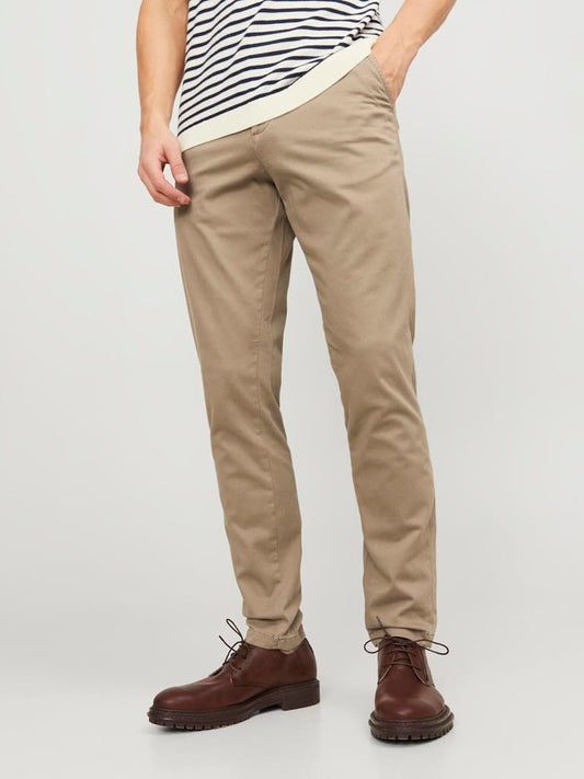 Pantalón Chino ajustado beige - JPSTMARCO JJBOWIE SA NOOS