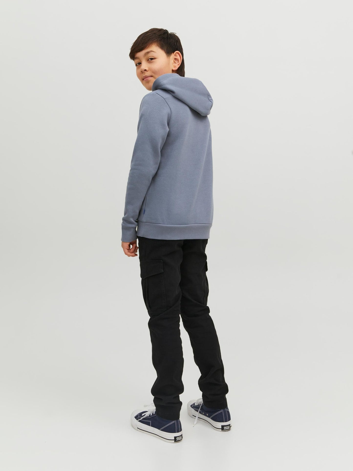 Sudadera con capucha y logo azul claro - JJECORP