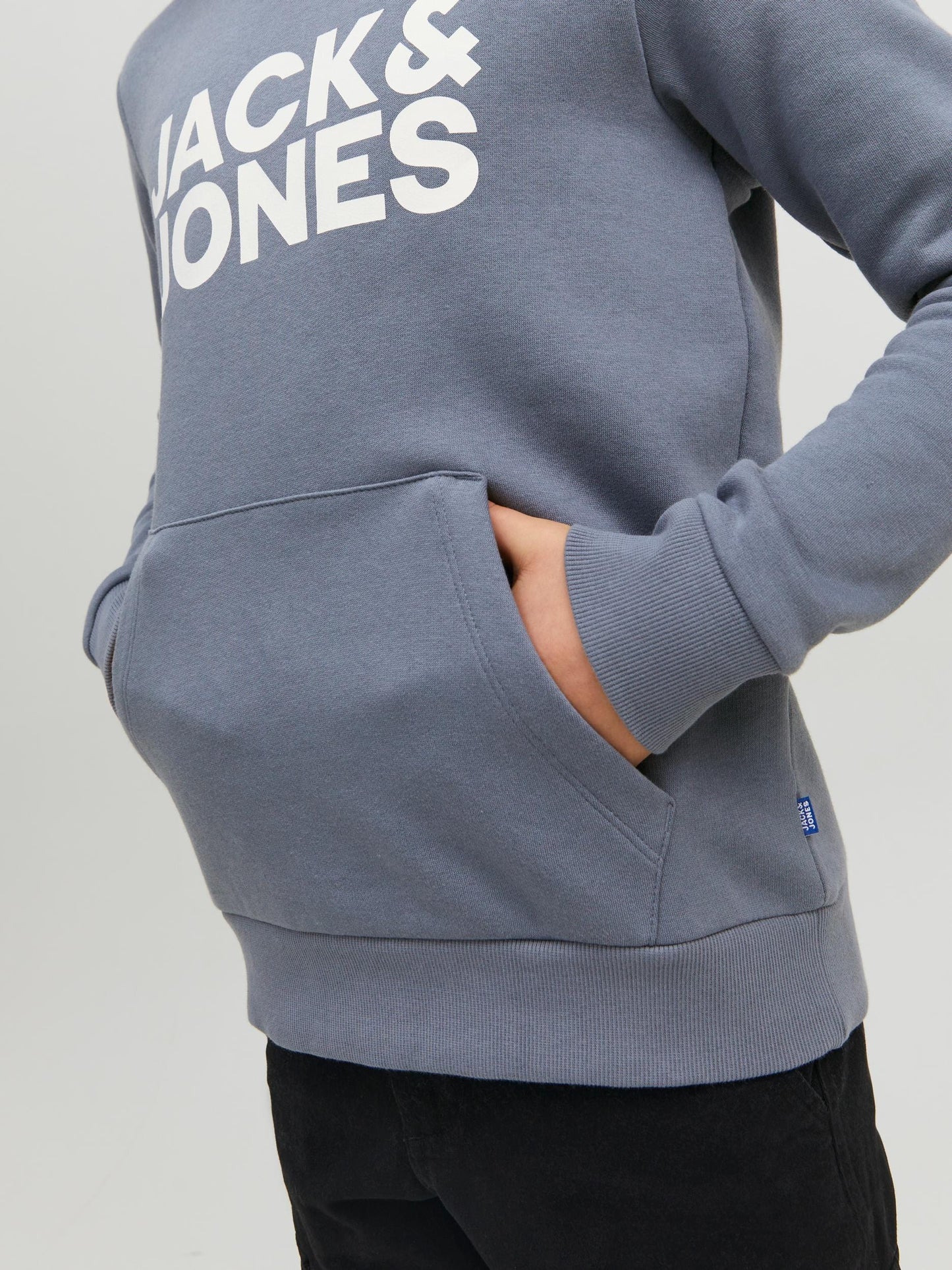 Sudadera con capucha y logo azul claro - JJECORP
