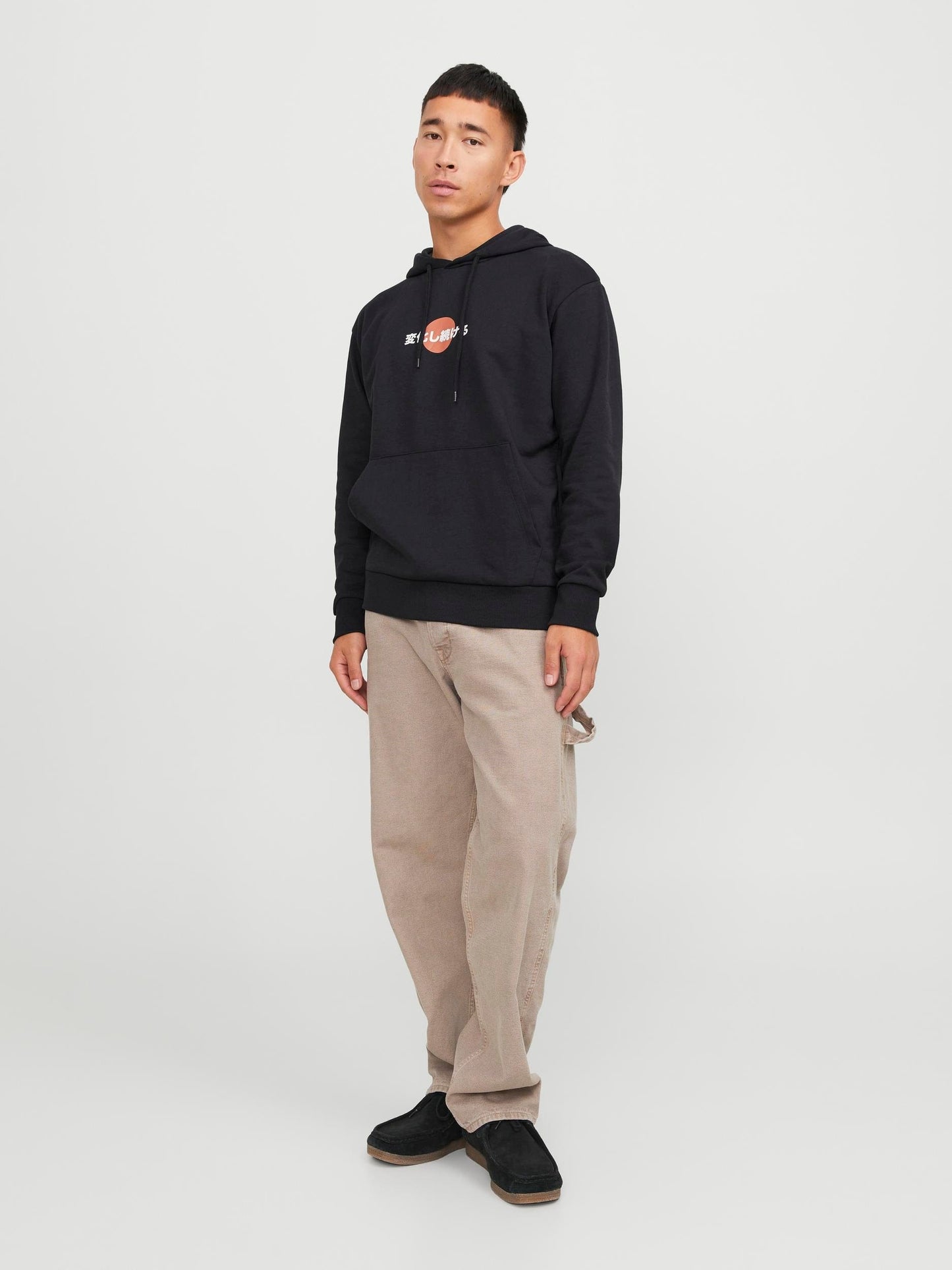 Sudadera negra estampada -JORBRADLEY
