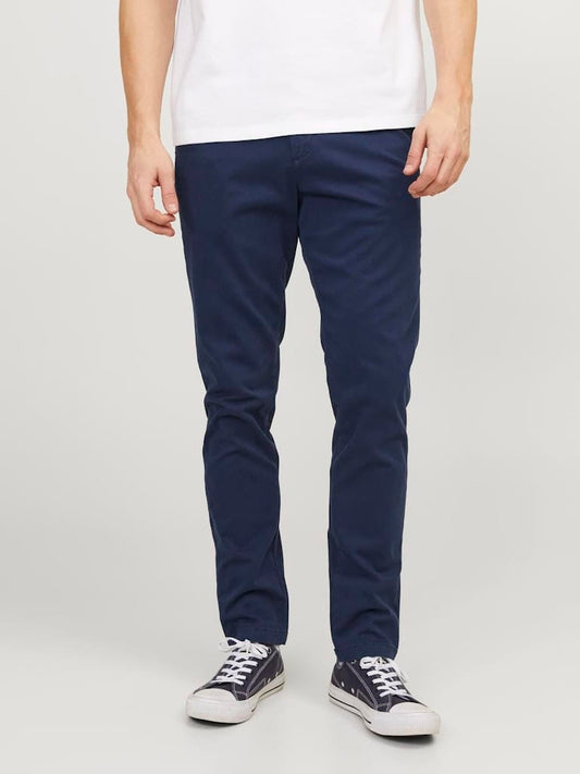 Pantalón Chino ajustado azul oscuro - JPSTMARCO JJBOWIE NOOS