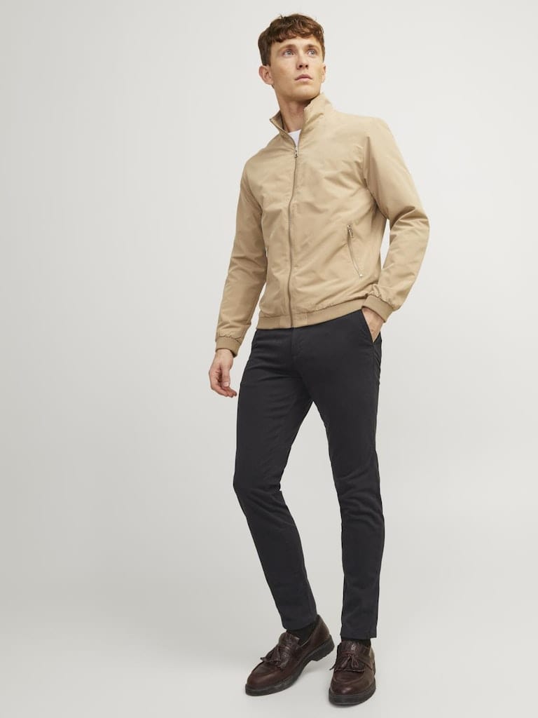 Pantalón chino negro - JPSTMARCO BOWIE SA BLACK NOOS