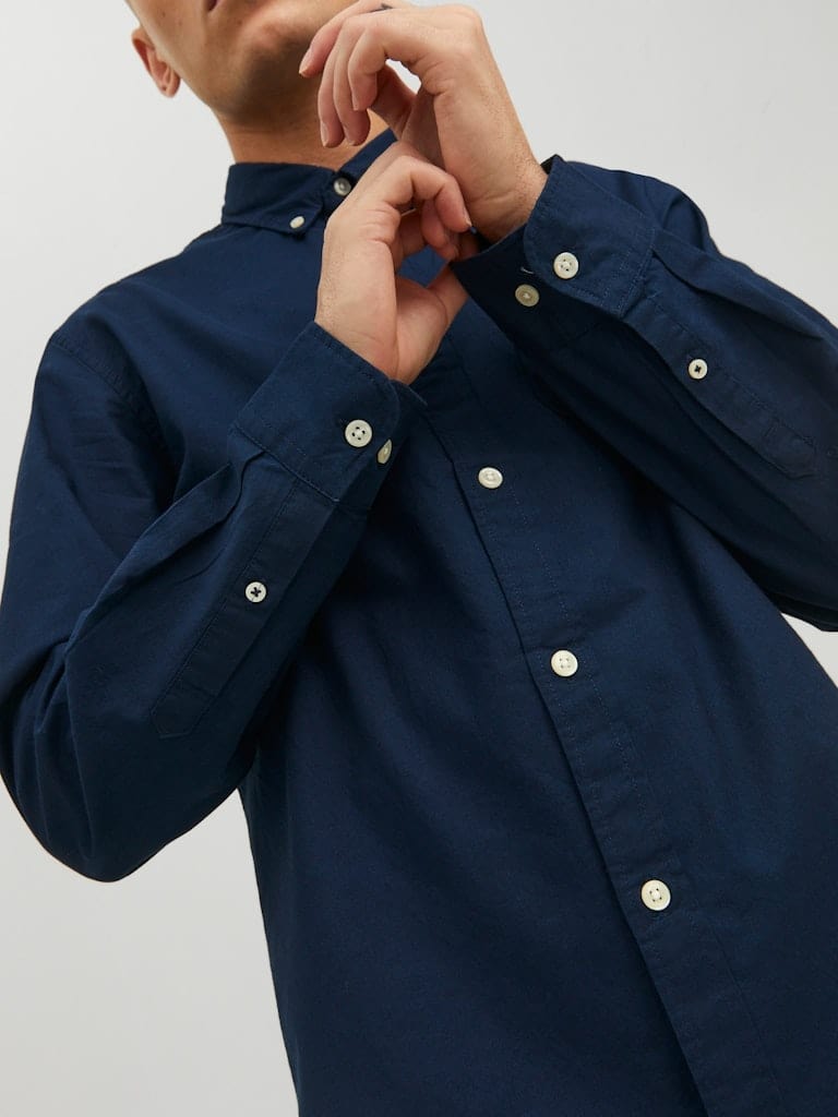 Camisa con bolsillo azul marino - JJEOXFORD