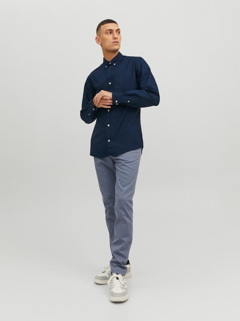Camisa con bolsillo azul marino - JJEOXFORD