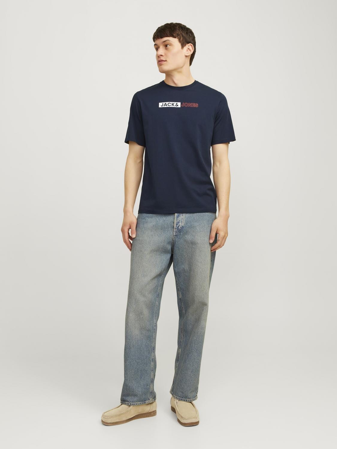 Camiseta con logo azul - JJECORP LOGO TEE PLAY SS O-NECK NOOS