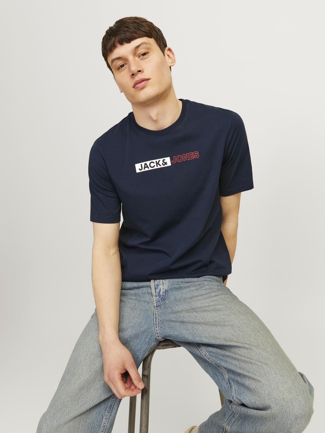Camiseta con logo azul - JJECORP LOGO TEE PLAY SS O-NECK NOOS