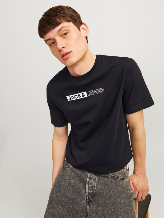 Camiseta con logo negra - JJECORP LOGO TEE PLAY SS O-NECK NOOS