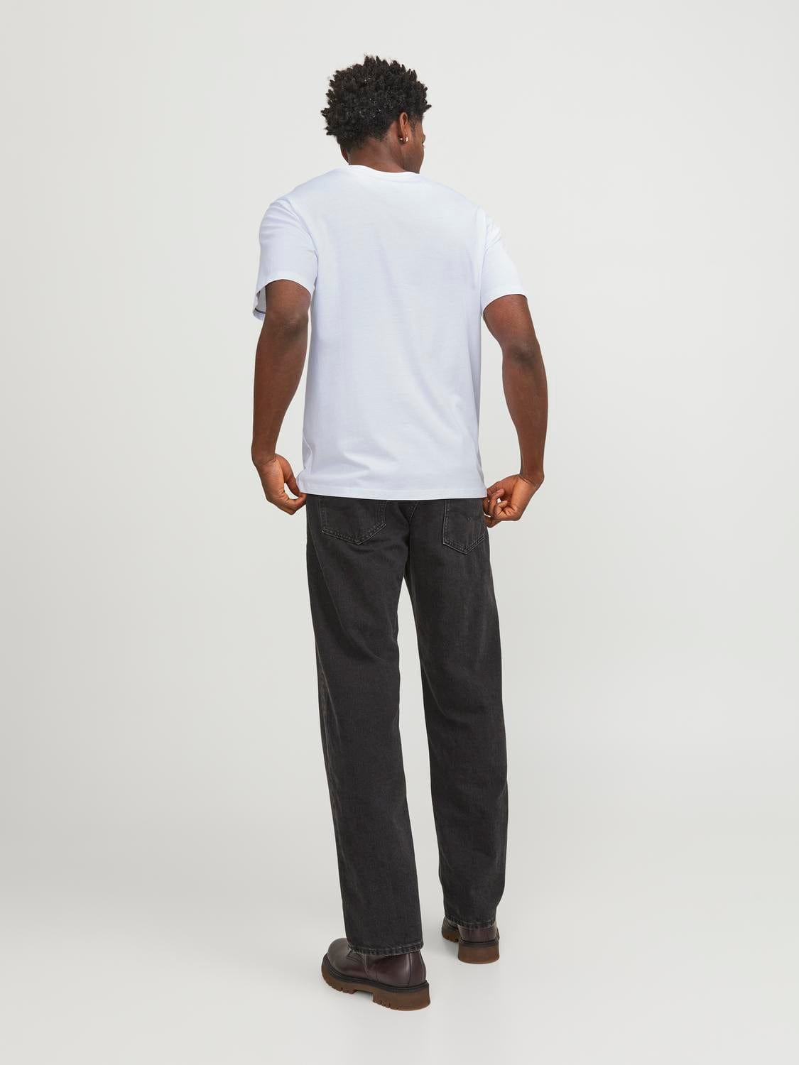 Camiseta de manga corta blanca - JJEPAULOS TEE SS CREW NECK NOOS