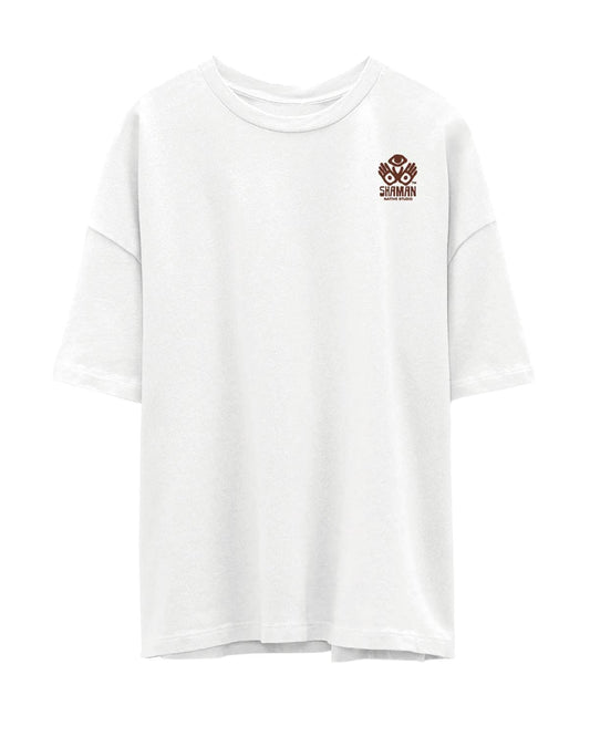 Camiseta oversized estampada blanca -JOROUTDOORS