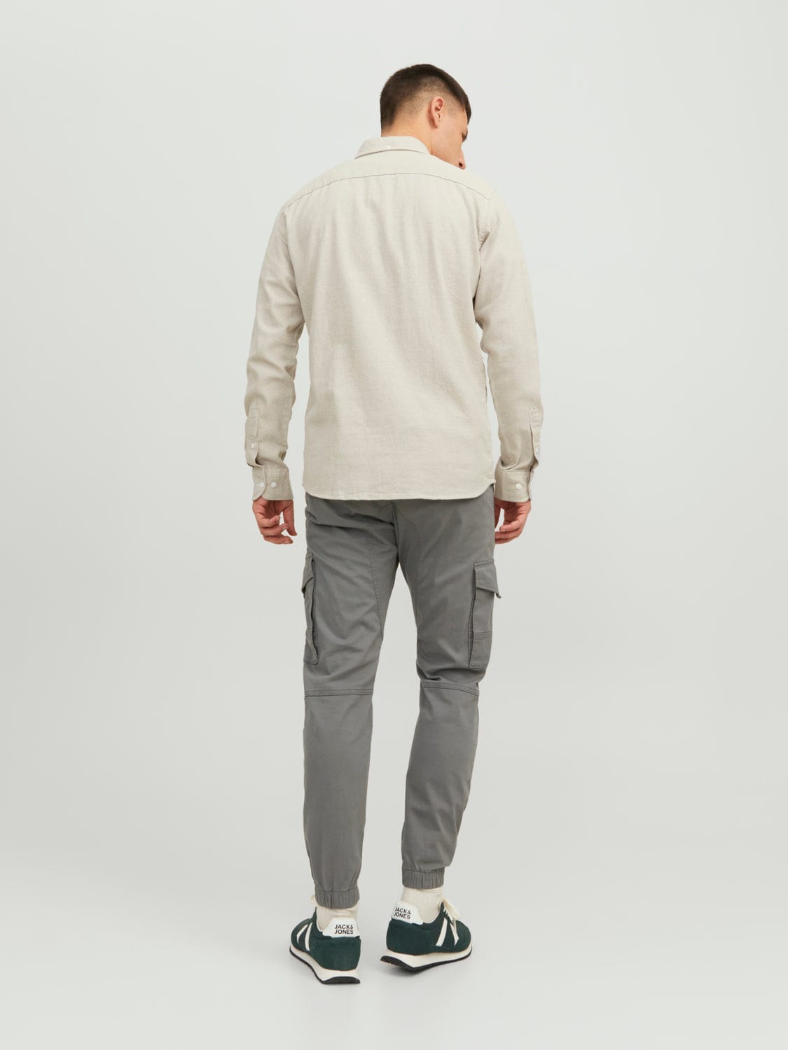 Pantalón Cargo Gris - JPSTPAUL JJFLAKE CARGO NOOS