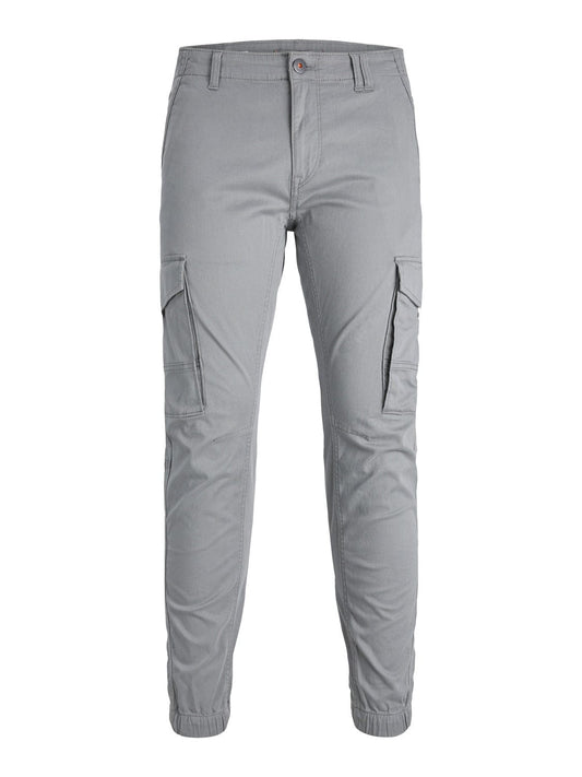 Pantalón Cargo Gris - JPSTPAUL JJFLAKE CARGO NOOS