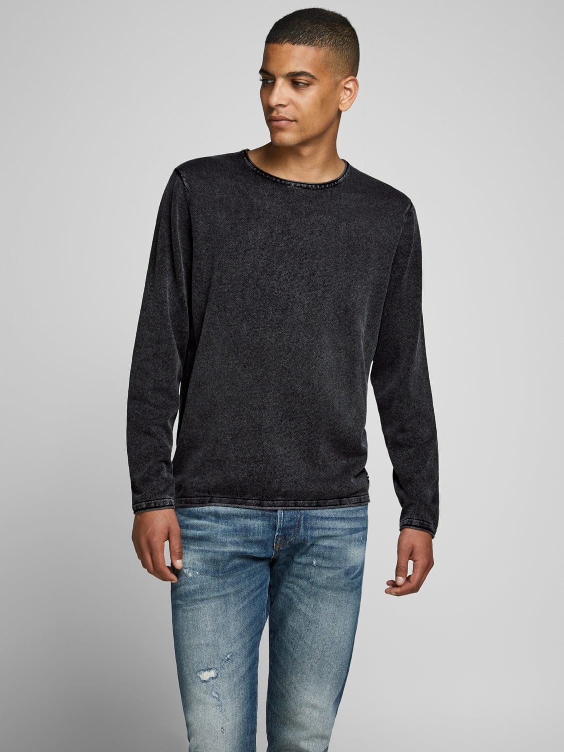 Jersey punto fino negro - JJELEO