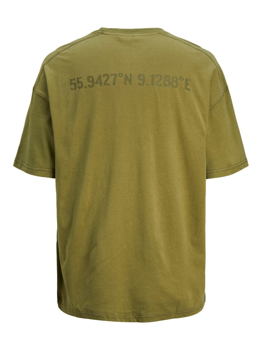 Camiseta Oversize lisa estampada, Verde - JCOTWILL