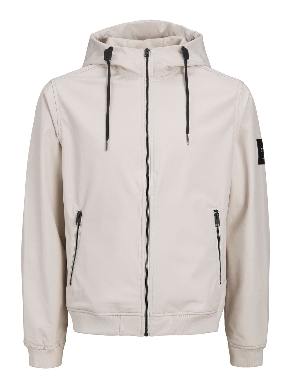 Chaqueta con capucha beige - JJEBASIC
