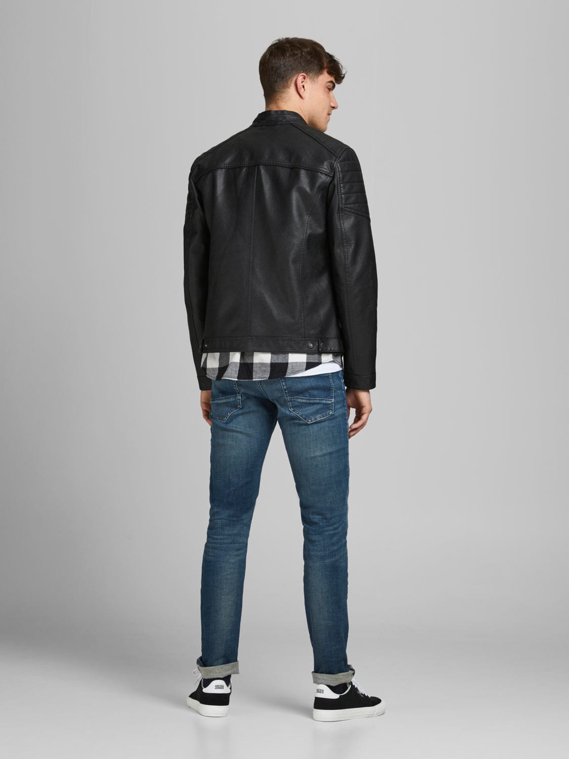 Chaqueta efecto piel negra - ROCKY