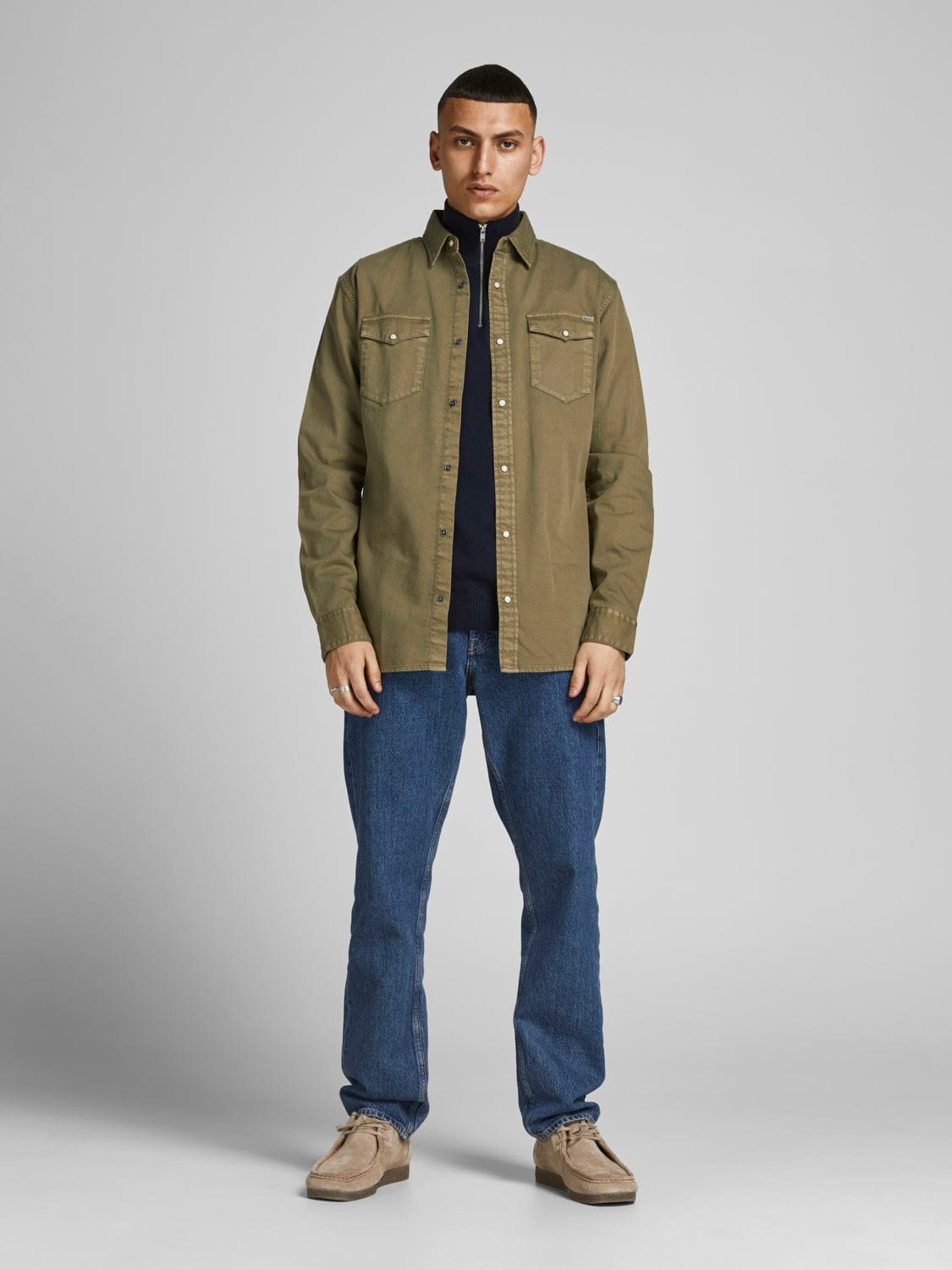 Camisa vaquera verde - SHERIDAN
