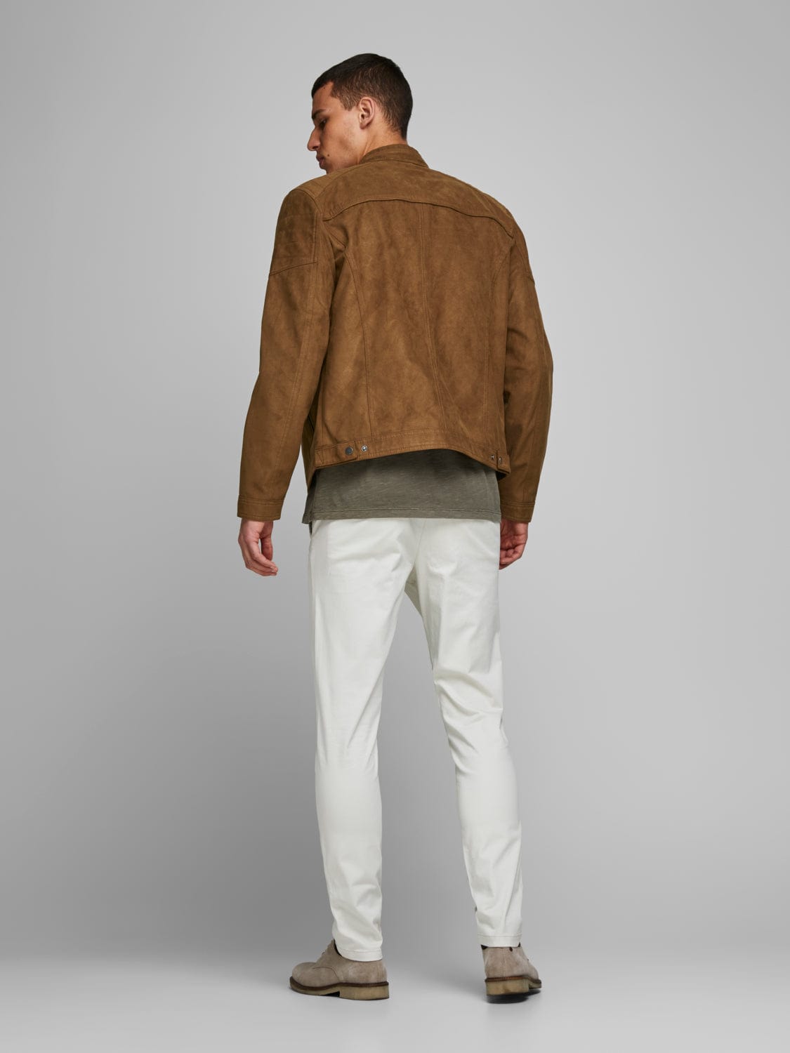 Chaqueta efecto piel marrón - ROCKY