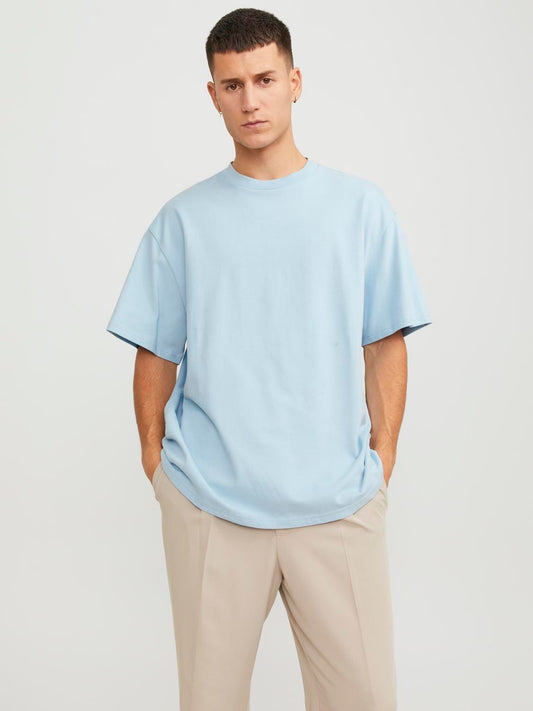 Camiseta manga corta básica azul claro oversize -JPRBLAHARVEY