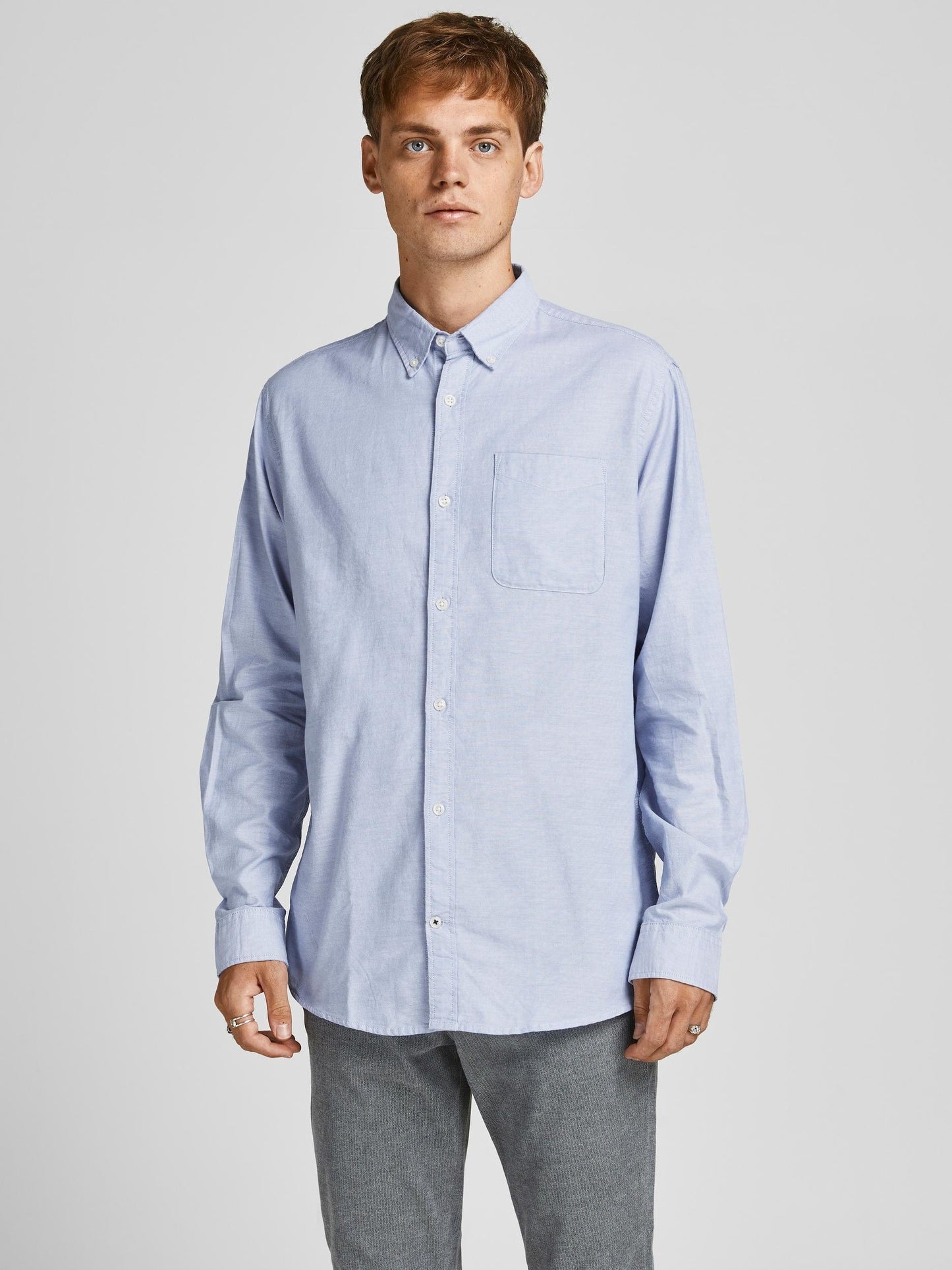 Camisa con bolsillo azul - JJEOXFORD