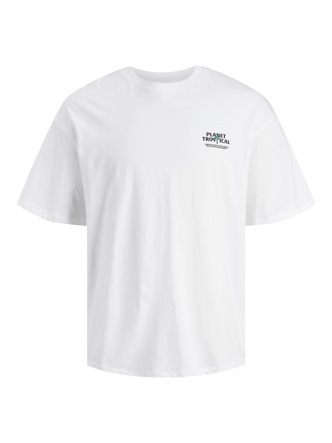 Camiseta oversize estampada blanca -JORBREAKFAST