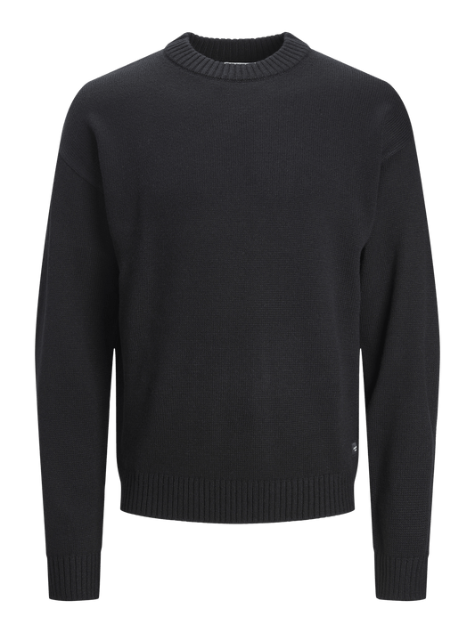 Jersey de algodón básico negro - JJEJACK