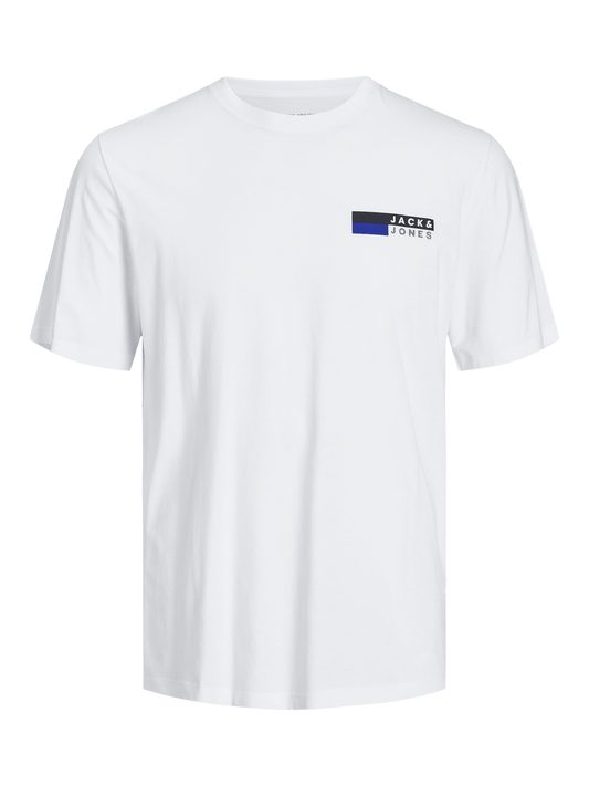Camiseta con logo blanca -  JJECORP LOGO TEE PLAY SS O-NECK NOOS