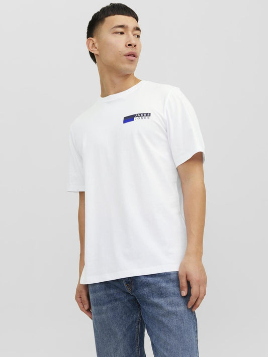 Camiseta con logo blanca -  JJECORP LOGO TEE PLAY SS O-NECK NOOS