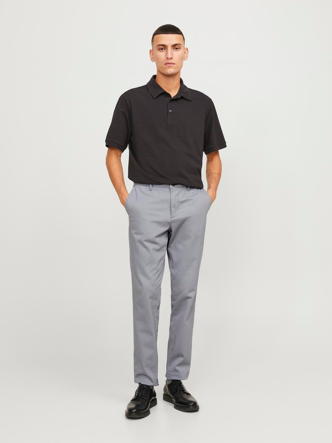 Pantalón chino gris - JPSTMARCO JJBOWIE NOOS