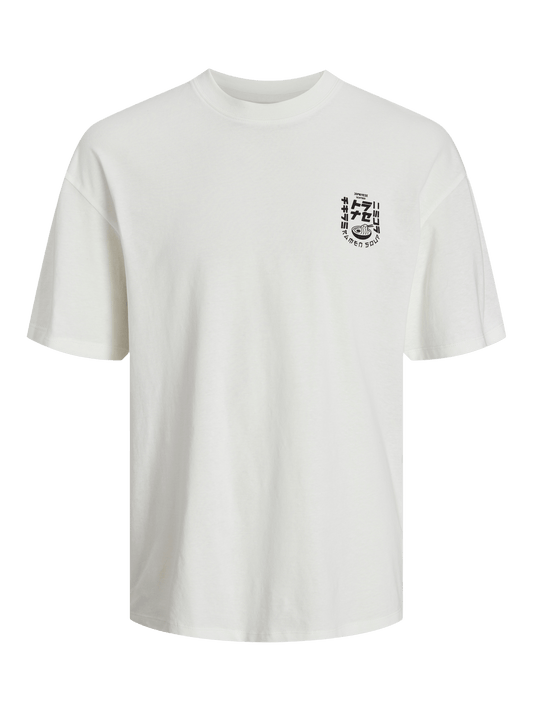 Camiseta oversized estampada blanca - JJDIRK