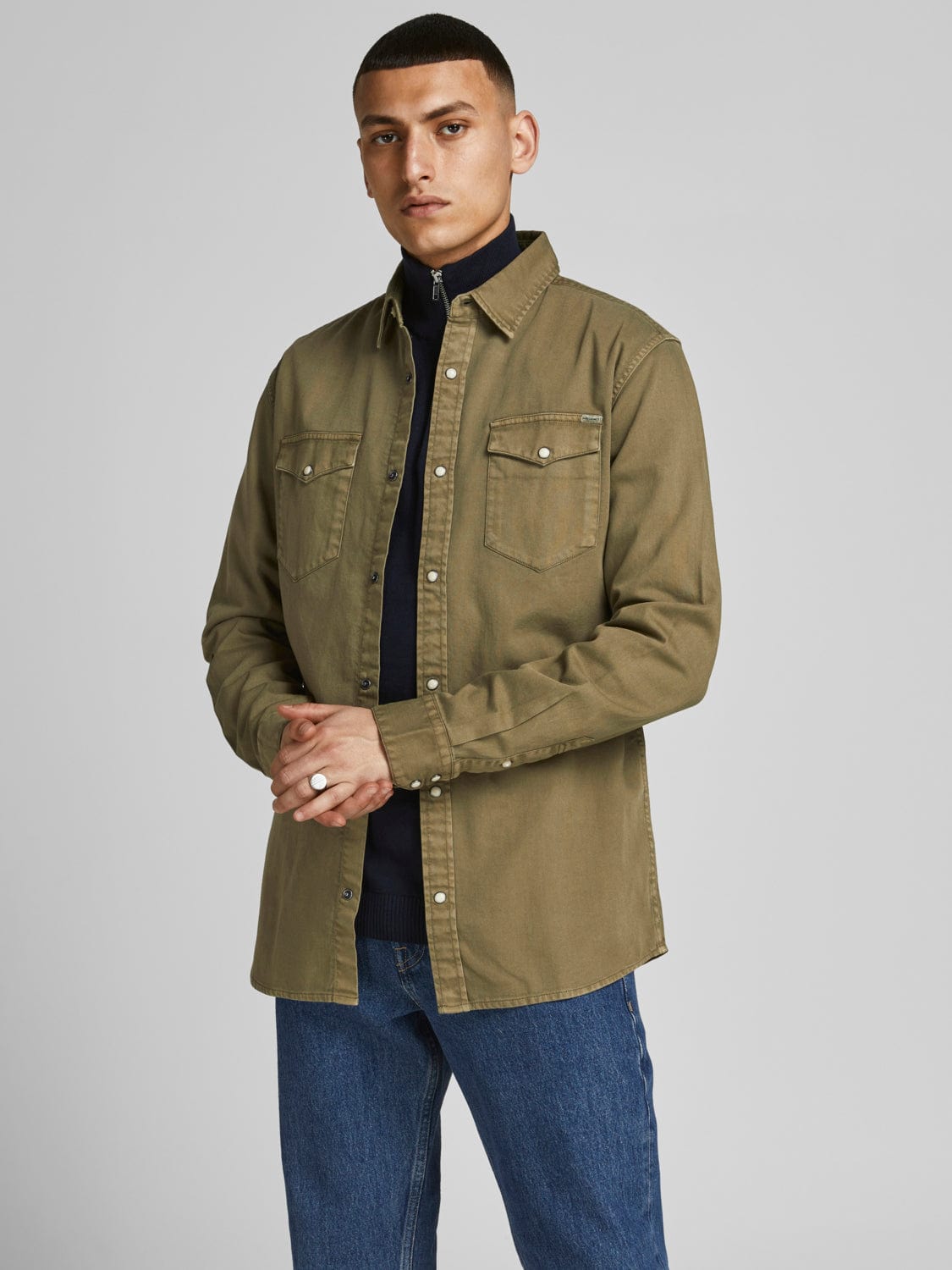 Camisa vaquera verde - SHERIDAN