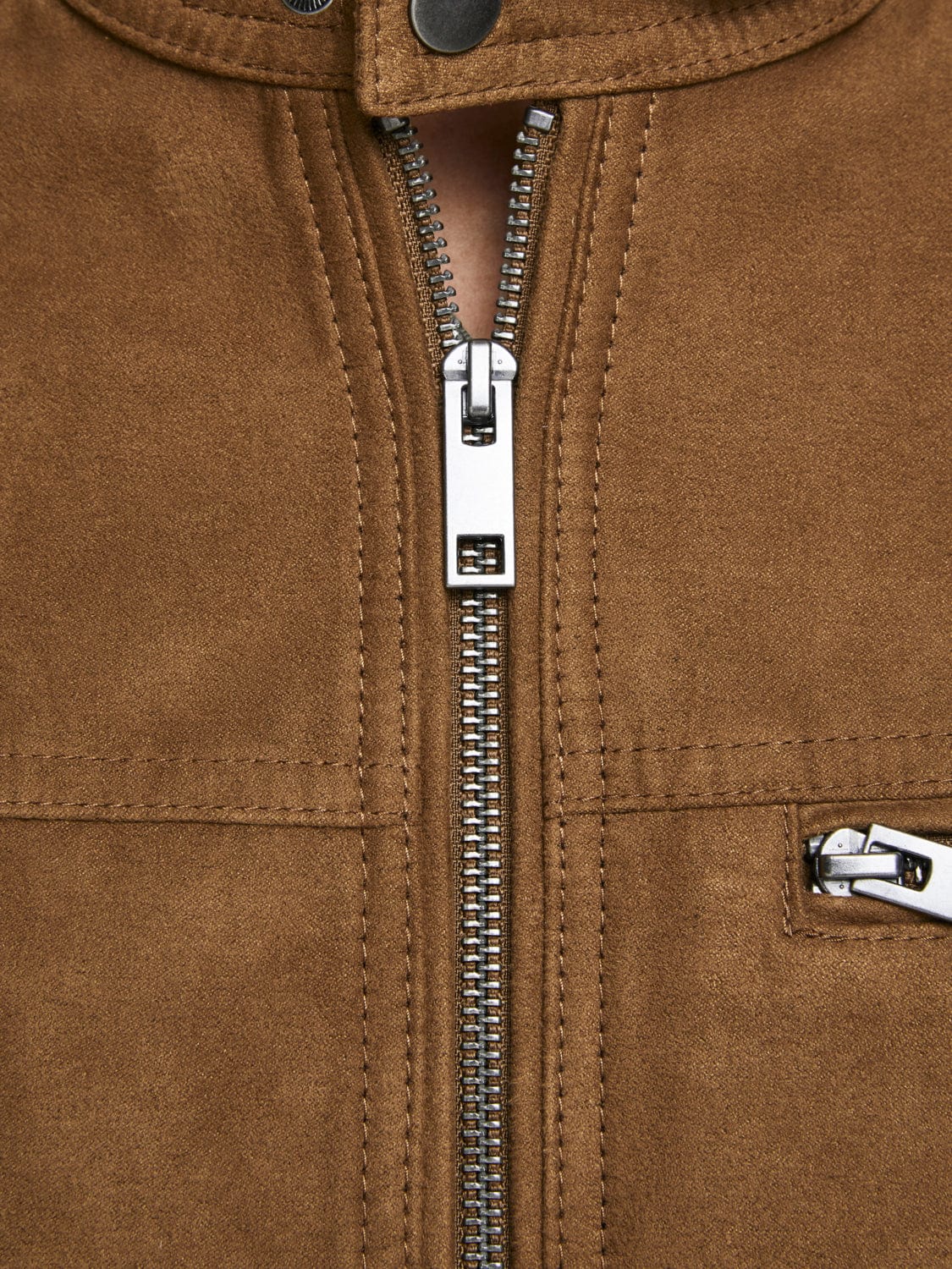 Chaqueta efecto piel marrón - ROCKY