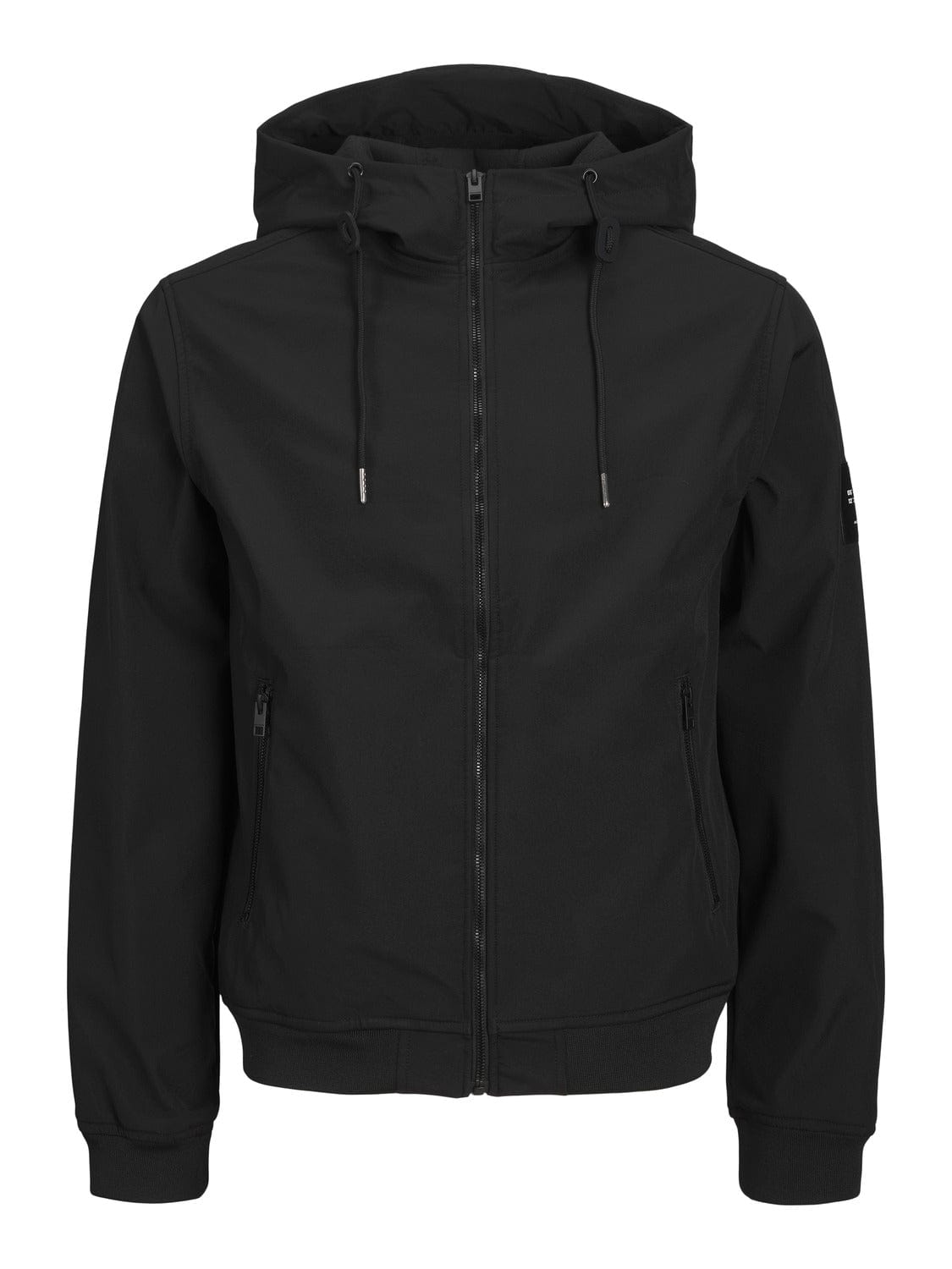 Chaqueta con capucha negra - JJEBASIC
