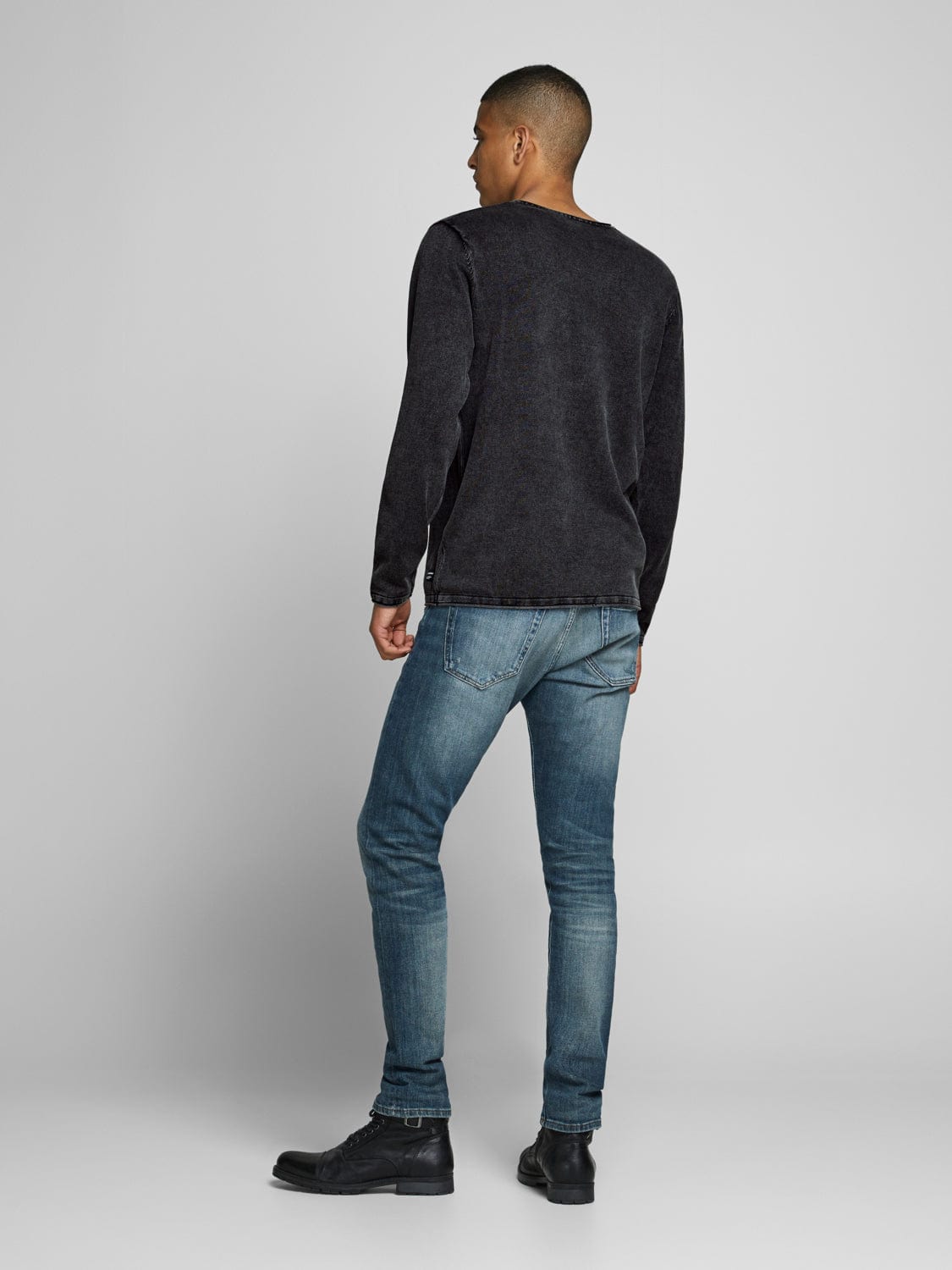 Jersey punto fino negro - JJELEO