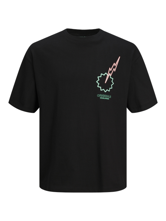 Camiseta oversize estampada negra - JORVIVID