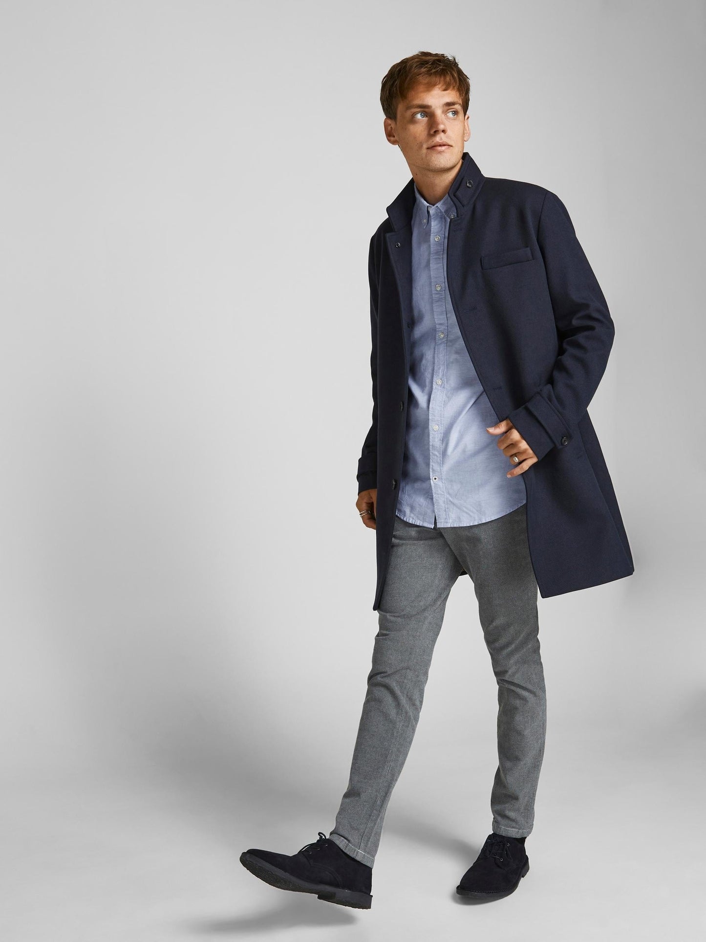 Camisa con bolsillo azul - JJEOXFORD