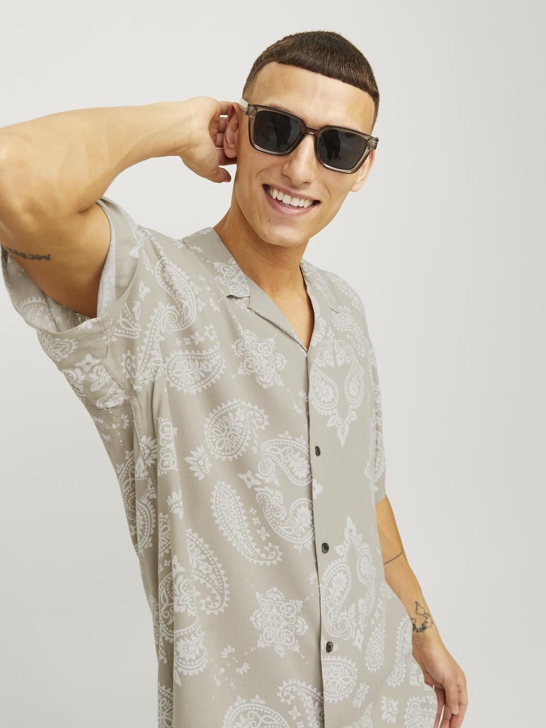 Camisa estampada gris - JJJEFF