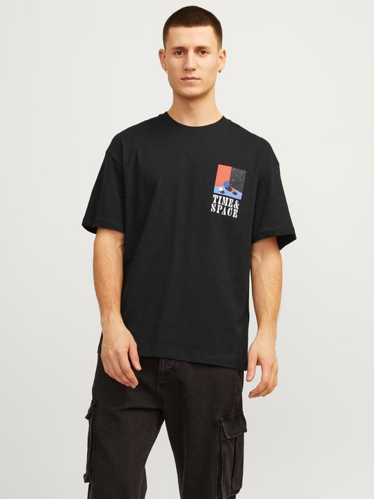 Camiseta oversize estampada negra - JORDELIRIUM