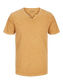 Camiseta cuello pico amarillo - JJESPLIT