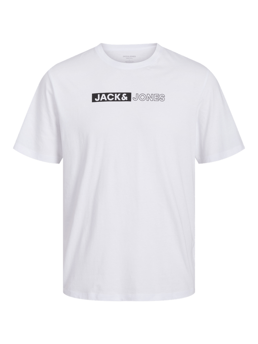 Camiseta con logo blanca - JJECORP