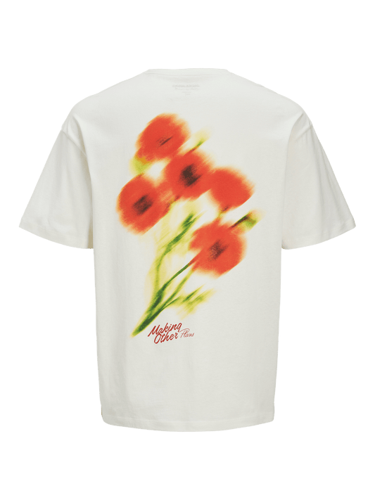 Camiseta oversize estampada blanca -JORPOPPY