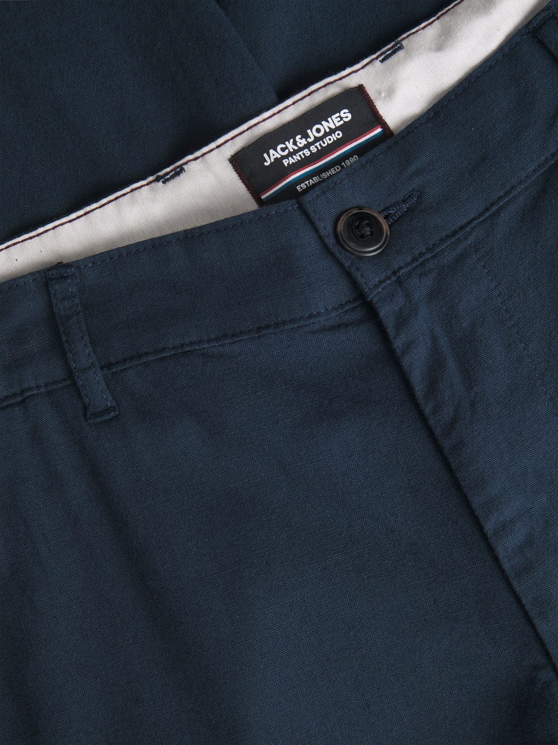 Pantalón chino lino azul - JPSTOLLIE