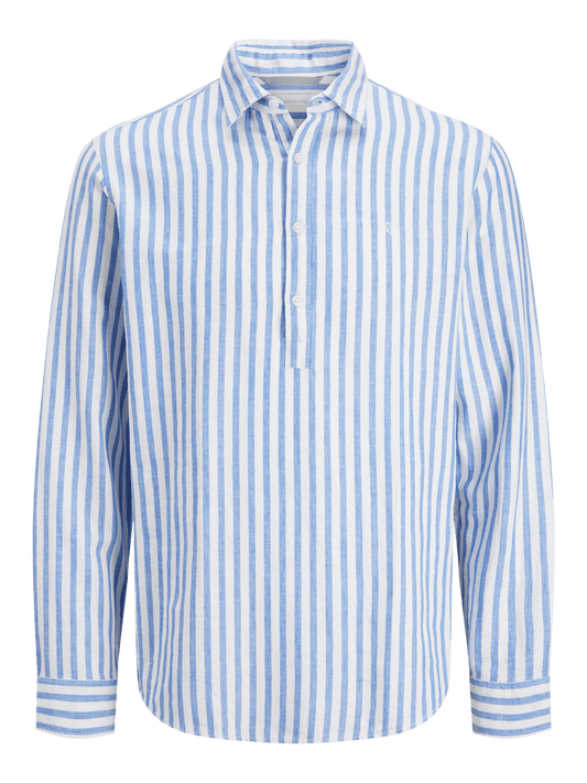Camisa lino azul - JPRCCMAZE
